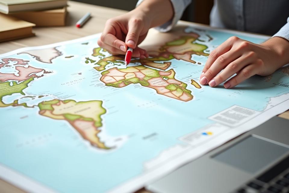 Reiseplanlegging med kart